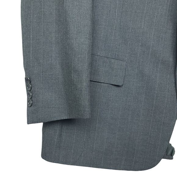 Roundtree & Yorke Men's Worsted Wool Jacket Coat Blazer 42R Made in USA Gray - Picture 4 of 16